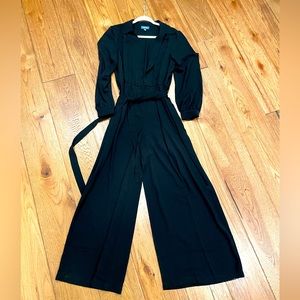 Wide leg black jumpsuit